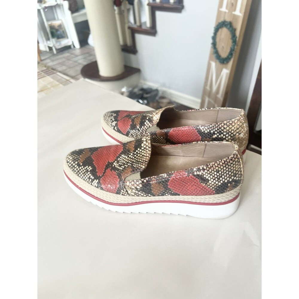 Donald Pliner FINNI Women's 8 Slip On Platform Loafer Phyton Print Leather Shoes